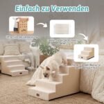 COZY KISS 5-Stufen Hundetreppe 60cm – Gelenkschonendes Haustierambulanzmöbel für kleine Hunde – Bild 6