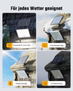 RIXGLEAM Solarleuchte mit Bewegungsmelder & 5m Kabel – IP65 Außenlicht für Garten & Terrasse – Bild 6