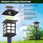 GIGALUMI 12er Set Solarleuchten für Außen – IP65 Wasserdicht Gartenleuchten Warmweiß – Bild 4