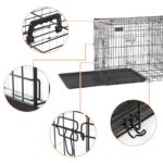 Feandrea Hundekäfig 122x74,5x80,5 cm – Zusammenklappbar mit 2 Türen für große Hunde – Bild 4