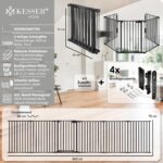 KESSER® Kaminschutzgitter 360 cm mit Tür – 6-teilig Metall Schutzgitter für Kinder & Haustiere – Bild 2