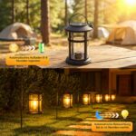 SCNNC Solar-Hängelaternen 2er Set – IP65 Wasserdicht mit LED Warmweiss für Garten & Terrasse – Bild 4