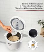 Cloer 6831 Reiskocher 1 l mit Dampfaufsatz – 7-Phasen-Technologie & 24h Warmhalte – Bild 3