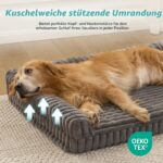 COZY KISS Orthopädisches Hundesofa 112x81cm mit L-Design – Gelenkschutz für grosse Hunde – Bild 6
