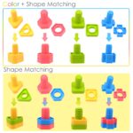 SIENIANLINE Schrauben-Spiel 32-teilig – Motorik-Training mit bunten Farben & Formen – Bild 5