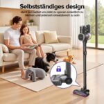 Lubluelu Akku-Staubsauger 45 kPa – Kabellos mit Faltrohr & LED für Tierhaare – Bild 4