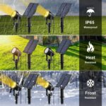 NATPOW Solar Gartenstrahler 2er-Set – IP65 Wasserdicht mit Auto-ON/OFF für Gärten – Bild 6