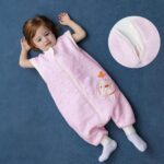 MIKAFEN Baby Schlafsack Langarm mit Füssen 2.0Tog – Ganzjahres Schlafanzug für 75-85cm – Bild 3