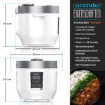 Arendo Reiskocher 2L mit Dampfgarer & 5 Programmen – Digital Multikocher für 2–5 Personen – Bild 3