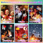 Vankarr LED-Weihnachtsprojektor mit 16 Mustern & Wasserwellen – Aussen & Innen mit Fernbedienung – Bild 3