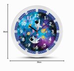 K&L Wall Art Astronauten Wanduhr 30cm – Lautlose Lernuhr für Kinder – Bild 3