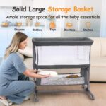 Growaystory Beistellbett mit 7-fach Höhenverstellung – Co-Sleeper Bassinet für Neugeborene – Bild 3