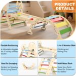 Puecrof Montessori Kletterdreieck 7-in-1 mit Rutsche & Bogen – Motoriktraining für Kleinkinder 1–3 Jahre – Bild 3