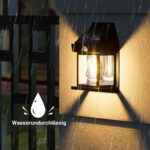 Flacchi Solar-Wandleuchte 4er Set mit Bewegungsmelder – Warmweiss IP65 Ausseleuchte – Bild 3