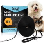Pets Perfect Schleppleine 15m – Trainingsleine für kleine Hunde & Katzen, ultraleicht & robust