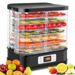Nictemaw Dörrautomat Edelstahl 400W mit 8 Tabletts – Profi-Dörrgerät für Obst, Fleisch & Kräuter