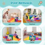 Lischwert Schaumstoff-Bausteine 6er Set – Farbenfrohe Grossbausteine für Kleinkinder – Bild 6