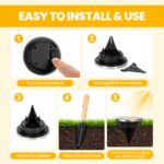 Solpex Solar Bodenleuchten 20er Set – Warmweiss LED Gartenbeleuchtung IP65 Wasserdicht – Bild 7