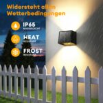 TuyLuxe Solar Wandleuchte 2er-Set mit Bewegungsmelder – 3 Modi, IP65 wasserdicht für Garten – Bild 5