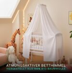 ALAVYA HOME® Betthimmel 150x240 cm mit Himmelstange – Bio-Baumwolle GOTS-zertifiziert – Bild 3