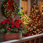 JJALIGHTS Solar Gartenleuchte Pfau – Wasserdichte Deko-Leuchte für Terrasse & Hof – Bild 9
