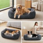 FURTIME Hundebett XL 89x63cm – Orthopädisches Hundesofa mit Memory-Schaum für grosse Hunde – Bild 2