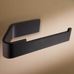 Toilettenpapierhalter Schwarz selbstklebend – Designfabrik Hamburg WC Halter ohne Bohren