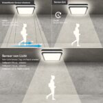 OPPEARL LED Deckenleuchte 18W mit Bewegungsmelder – IP54 Wasserfest für Flur & Bad – Bild 3