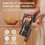 KIPMAX Akku Staubsauger 50 kPa / 550W / 70Min – Kabellos mit Ladestation für Teppiche & Tierhaare – Bild 4