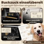 Fellgefährten Hundegitter Auto Kofferraum – Universelles Trenngitter mit flexibler Höhen- & Breiteneinstellung – Bild 5