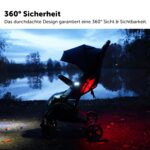Bergsteiger LED Kinderwagenlicht 360° – USB-Akku Beleuchtung für sicheres Fahren – Bild 3