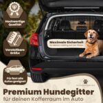 Fellgefährten Hundegitter Auto Kofferraum – Universelles Trenngitter mit flexibler Höhen- & Breiteneinstellung – Bild 7