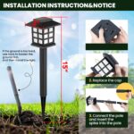 GIGALUMI 12er Set Solarleuchten für Außen – IP65 Wasserdicht Gartenleuchten Warmweiß – Bild 7