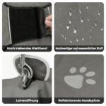 Hunderegenmantel XL wasserdicht mit Kapuze & Reflektoren – Regenschutz für Hunde – Bild 5