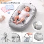 URMYWO Babynestchen 90x50 cm – Handmade Kokon aus 100% Baumwolle für Neugeborene – Bild 3