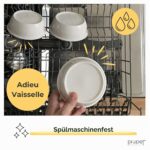 PiuPet 3er Set Katzennäpfe 250ml – Ergonomische Fressnäpfe aus Steinzeug für Katzen – Bild 3