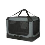 Amazon Basics 4-Türiger Faltbarer Reisezwinger S – Transportbox für Katzen, Hunde & Kleintiere