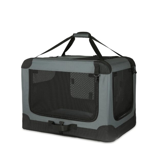 Amazon Basics 4-Türiger Faltbarer Reisezwinger S – Transportbox für Katzen, Hunde & Kleintiere