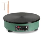 Krampouz Billig Crêpes Maker 40 cm – Elektrisches Crêpeeisen aus Gusseisen für authentische bretonische Crêpes