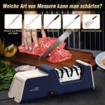 Xzayy Elektrischer Messerschärfer mit Diamant-Schleifmitteln – 3-Stufen-System für Küchenmesser – Bild 7