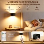 Ollny 2er-Set Akku Wandleuchte mit Bewegungsmelder – dimmbar, 3 Lichtfarben, Fernbedienung – Bild 5