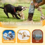 110 cm Hundeseilspielzeug mit 6 Knoten – Robustes Kauspielzeug für aggressive Kauer – Bild 3