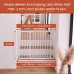 hauck Türschutzgitter 96-101 cm mit Verlängerung – Schutzgitter ohne Bohren für Kinder & Hunde – Bild 3
