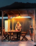 FabStyl Solar-Hängeleuchte mit Zugschalter – IP65 Warmweiß für Garten & Terrasse – Bild 6