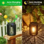 RECHOO 2er Set Solarlampen Hängend mit LED – 12 Std. Leuchtdauer, IP65 wasserdicht für Garten & Balkon – Bild 3