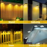 AGOTD 6er Set Dachrinnen Solarleuchten 100LM IP55 – Warmweiss Gartenbeleuchtung für Zaun & Aussenwand – Bild 6