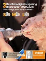 Oneisall 4-in-1 Tierhaarschermaschine – Leise Hundeschermaschine mit LCD & 120min Akku – Bild 3