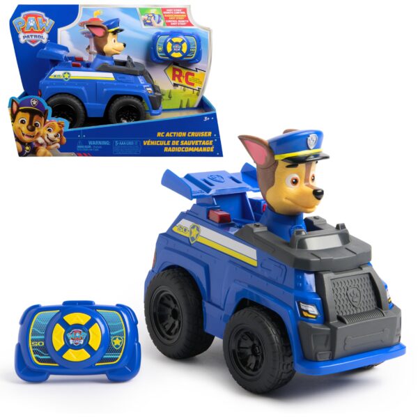PAW Patrol Chase Polizeiauto ferngesteuert 25 cm mit LED-Lichtern – RC-Auto für Kinder ab 3 Jahren