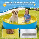 PawHut Hundepool 160 x 30 cm – Faltbares Planschbecken für grosse Hunde – Bild 4
