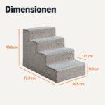 Amazon Basics Hundetreppe 36,5 cm – 4-stufige Haustiertreppen für Sofa & Bett – Bild 5
